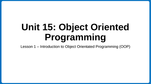 Understand the features of object oriented programming