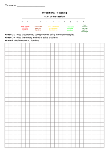 Proportional Reasoning revision lesson