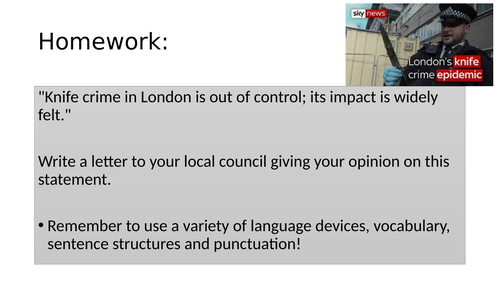 AQA Paper 2 Section B Style Homework and Peer Assessment