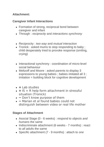 Attachment Revision Notes