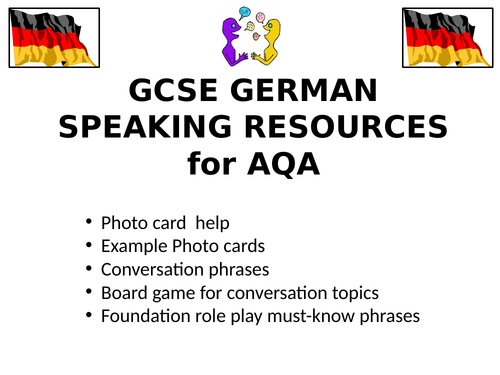 German KS4: Speaking Resources for GCSE AQA