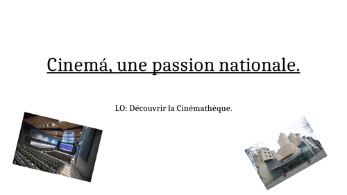 Cinéma une passion nationale - Cinémathèque