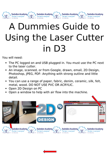 Laser Cutter Booklet for Dummies!