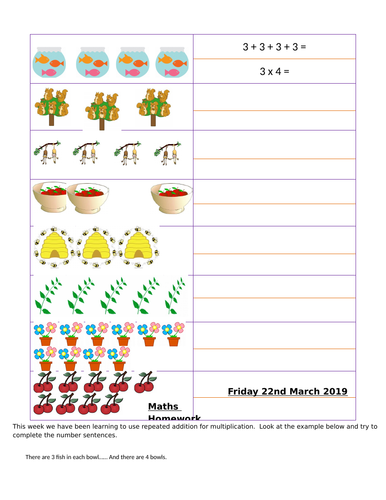 Repeated Addition (Multiplication Year 1)