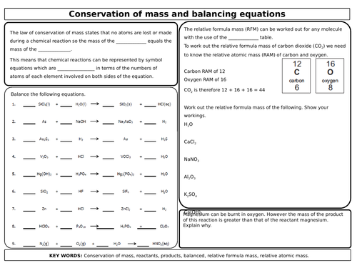 AQA 4.3 Quantitative Chemsitry Revision Mats