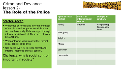 Eduqas GCSE  9-1 crime and deviance using Black textbook 6 lessons for year 11