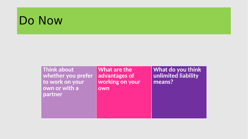 3.1.2 	Understanding different business forms- AQA AS Level