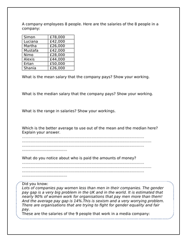 Averages Problem Solving in Context