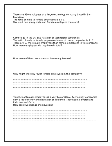 Ratio Problem Solving in Context