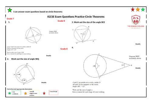 GCSE Revision questions