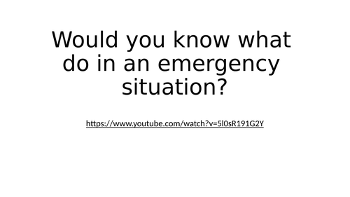 First Aid - Primary Survey and Recovery Position