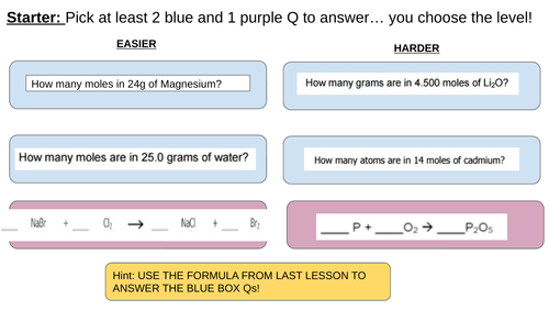 C3 AQA Science - Limiting Reactants Calculations