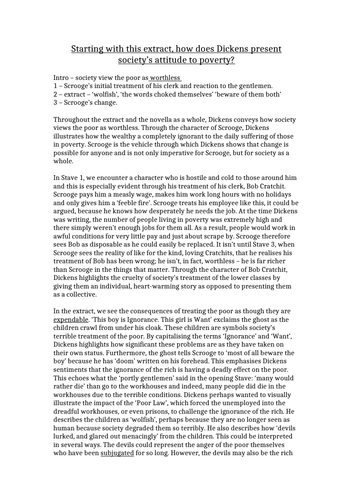 A christmas carol poverty essay plan picture