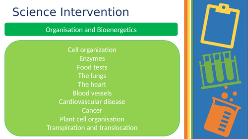 Biology organisation and bioenergetics
