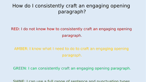 NEW AQA GCSE 5 Creative Writing Lessons Language Paper One Section B Q5