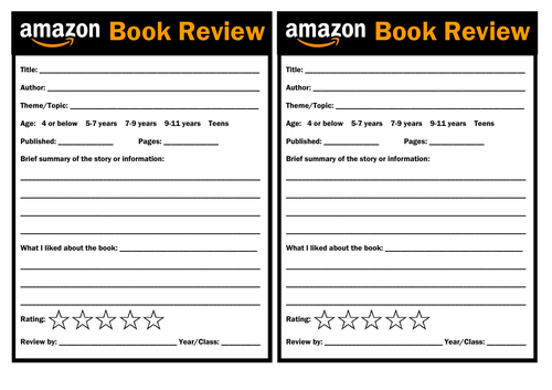 Amazon-Style Book Review Template