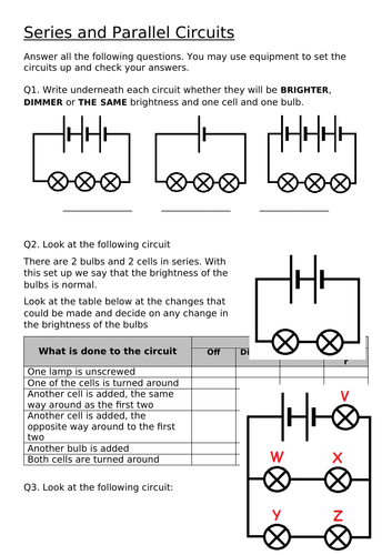 Series and parallel circuits