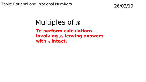 Multiples of Pi