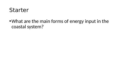 y12 Coasts Lesson 2