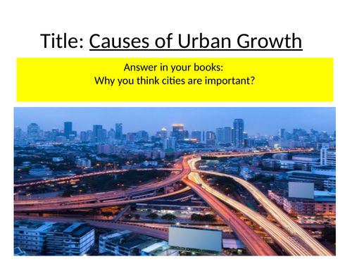 Mega Cities Lesson Y9