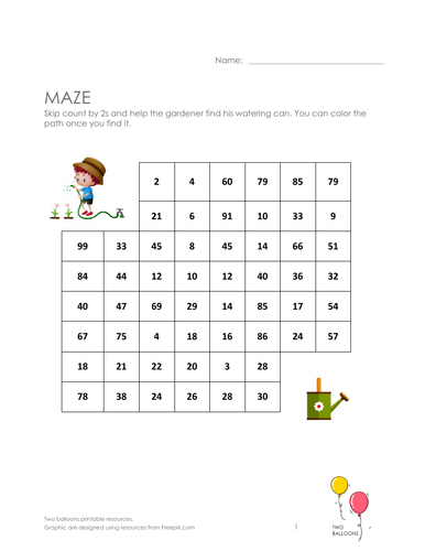 Gardeners maze: skip count by 2