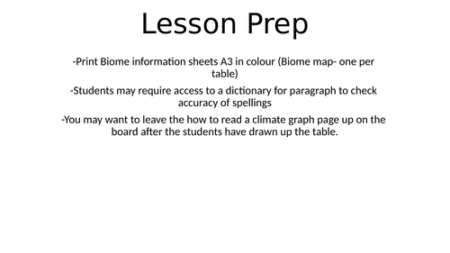 Ecosystems lesson with resources