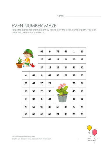 Even maze - gardening theme