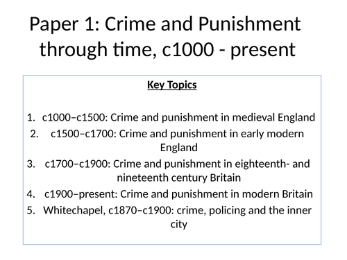 Anglo-Saxon Crime and Punishment (Edexcel GCSE History 9-1 Crime and Punishment)