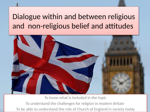 OCR GCSE: Dialogue within and between religious and  non-religious belief and attitudes