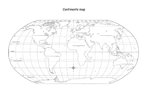 Continents map