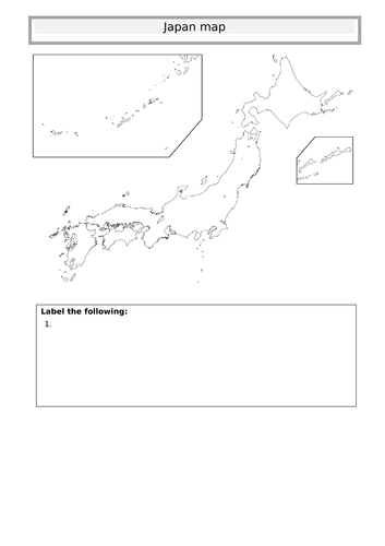 ** Japan blank map ** | Teaching Resources