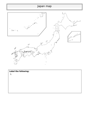 ** Japan  blank map **