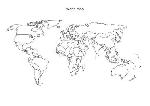 blank world geography map