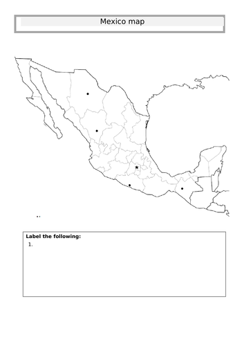 ** Mexico blank map 2 **