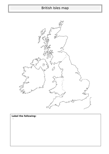 Blank Map Of Britain British Isles Blank Map ** | Teaching Resources