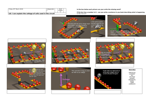 Voltage - How circuits work. Differentiated with Mark Scheme - Easily Adaptable to suit your class!
