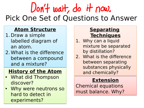 AQA C1 Atomic Structure Summary and Revision