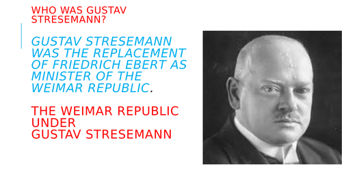GUSTAV STRESEMAN , DAWES PLAN  AND HIS ACHIEVEMENTS AND WEAKNESSES .