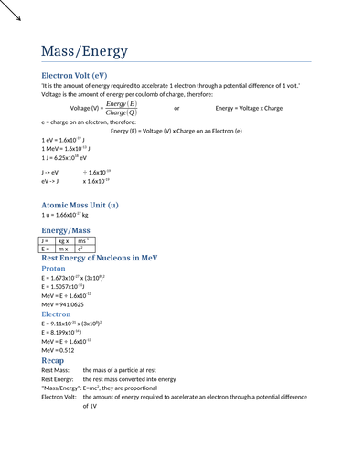 AQA Physics A-Level Particles Revision Notes