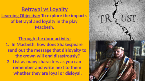 loyalty and betrayal in macbeth essay