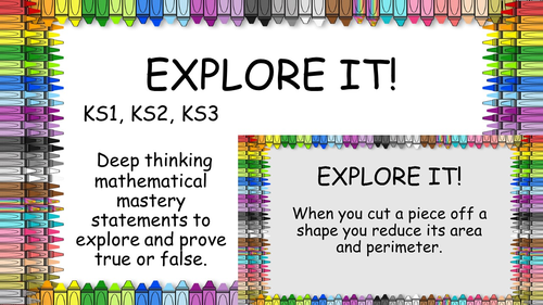 MATHS MASTERY STATEMENTS EXPLORE IT!