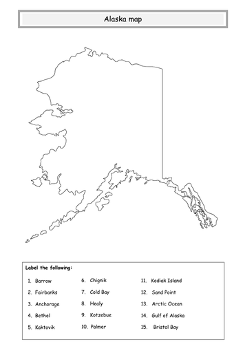 ** Alaska map **