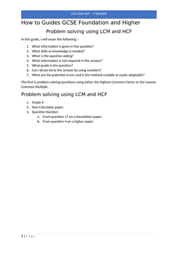 LCM and HCF - Problem Solving