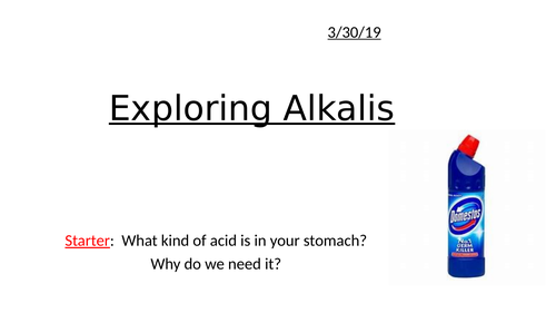 AQA, KS3 Exploring alkalines