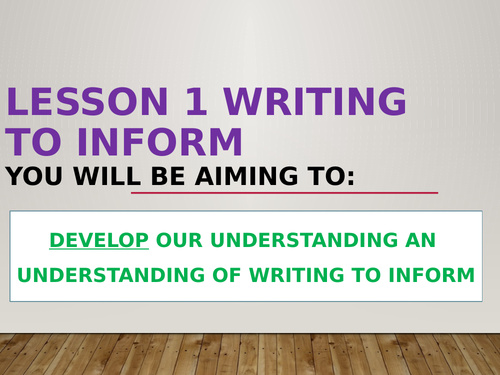 Short Non Fiction scheme of work