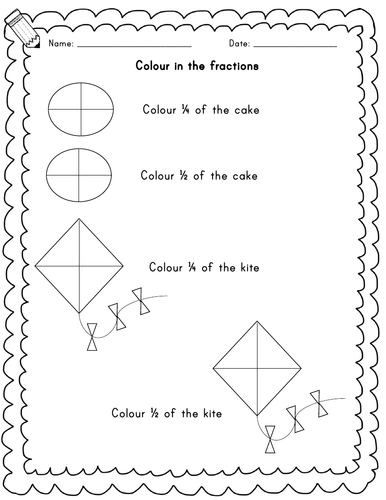 Colour in quarters and halves