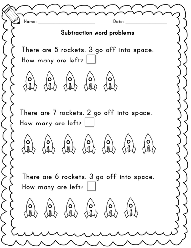 Year 1 Subtraction Word Problems