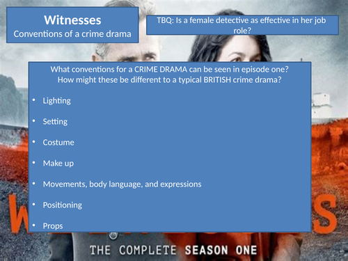 AQA Media Studies  A Level- Tasks based around the Witnesses CSP
