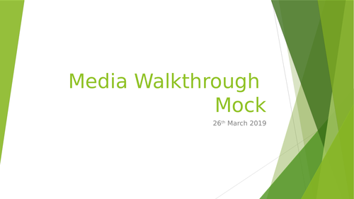 AQA Media GCSE Walk Through Mock