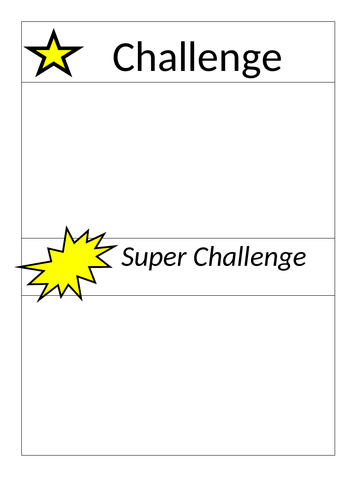 Challenge Template Cards